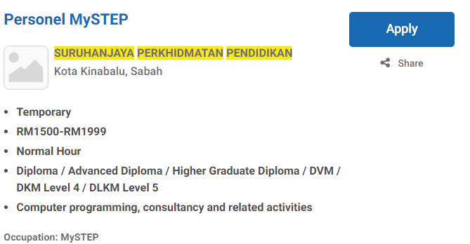 Jawatan Kosong Suruhanjaya Perkhidmatan Pendidikan(SPP) : Kelayakan Diploma Ambilan Mei 2024