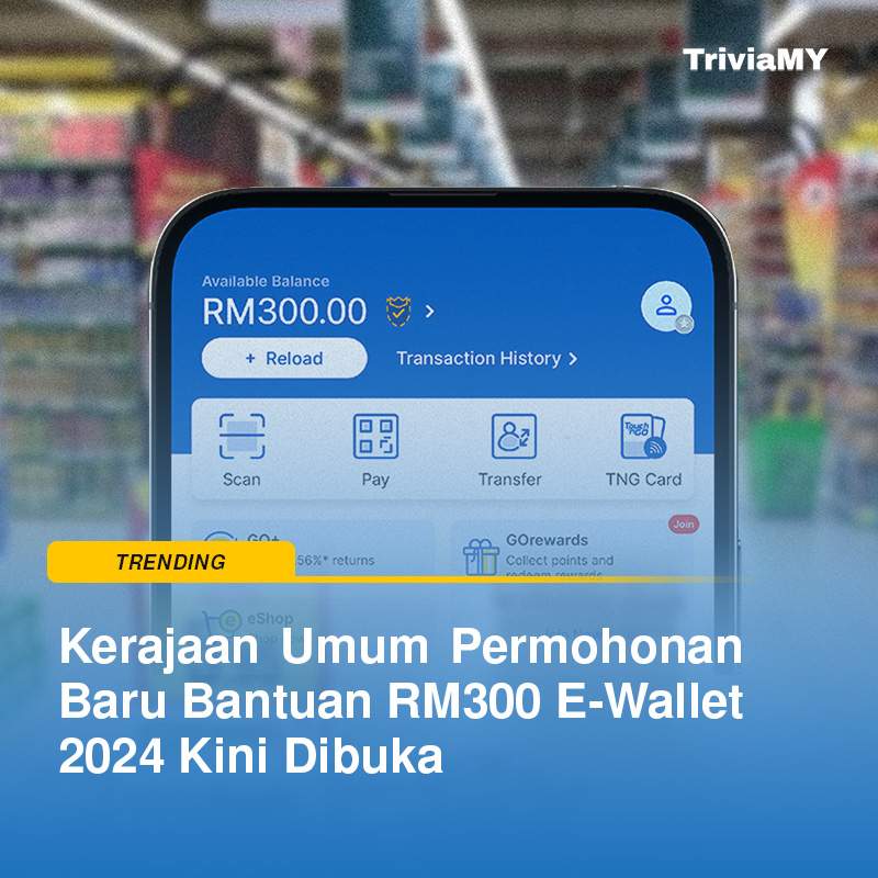 Ewallet RM300 - Permohonan Baru Kini Dibuka