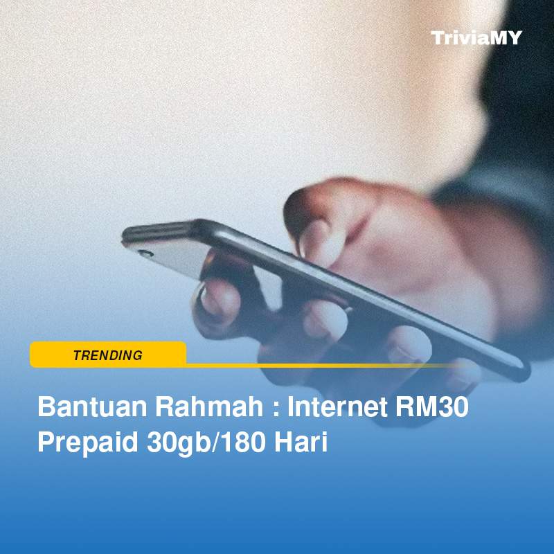 Bantuan Rahmah : Internet RM30 Prepaid 30gb/180 Hari