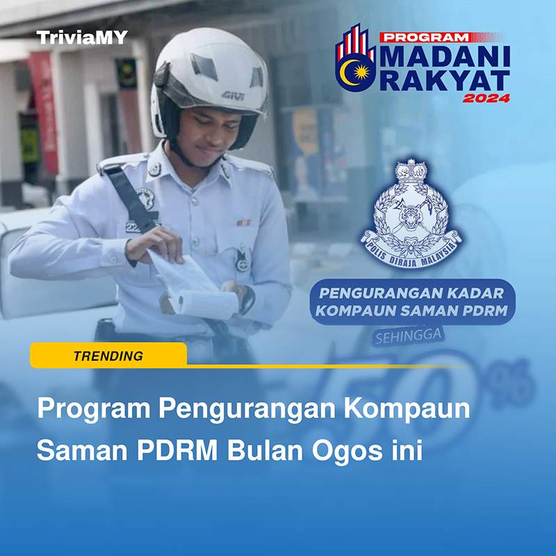 Diskaun Saman PDRM Bulan Ogos Ini